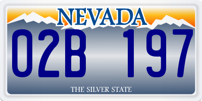 NV license plate 02B197