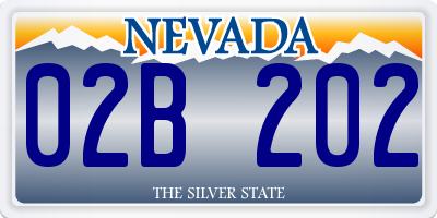 NV license plate 02B202