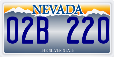 NV license plate 02B220