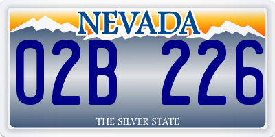 NV license plate 02B226