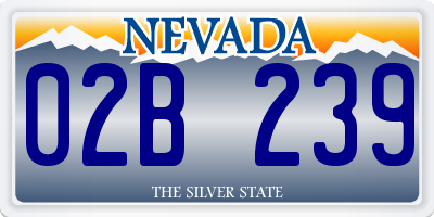 NV license plate 02B239