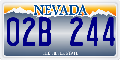 NV license plate 02B244