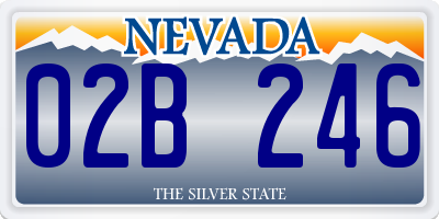 NV license plate 02B246