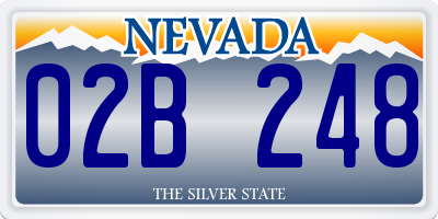 NV license plate 02B248