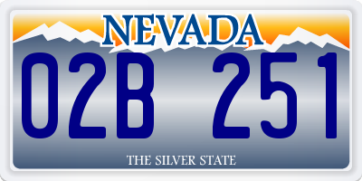 NV license plate 02B251
