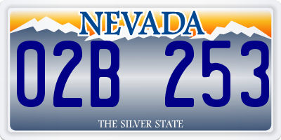 NV license plate 02B253