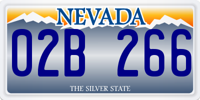 NV license plate 02B266