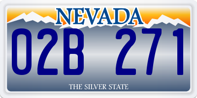 NV license plate 02B271