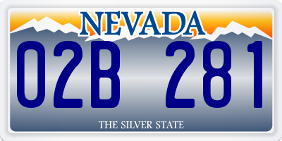 NV license plate 02B281