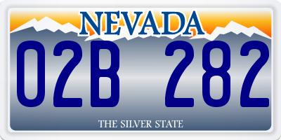 NV license plate 02B282