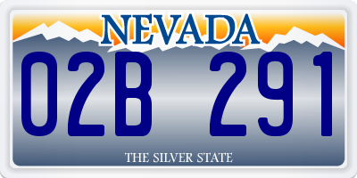 NV license plate 02B291