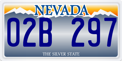 NV license plate 02B297