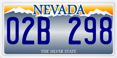 NV license plate 02B298