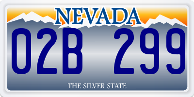 NV license plate 02B299