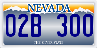 NV license plate 02B300