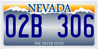 NV license plate 02B306