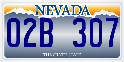 NV license plate 02B307