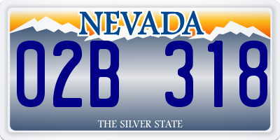 NV license plate 02B318