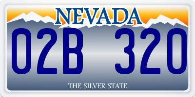 NV license plate 02B320