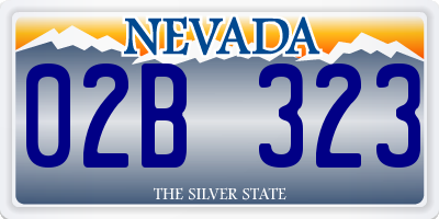 NV license plate 02B323