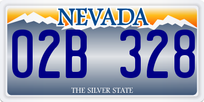 NV license plate 02B328