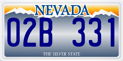 NV license plate 02B331