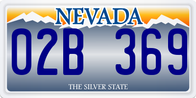 NV license plate 02B369