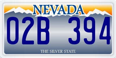 NV license plate 02B394