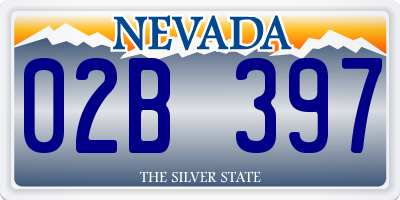 NV license plate 02B397