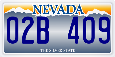 NV license plate 02B409