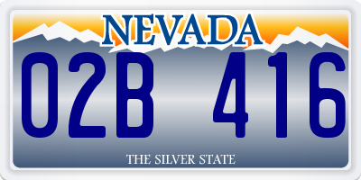 NV license plate 02B416