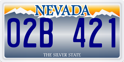 NV license plate 02B421
