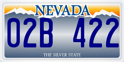 NV license plate 02B422