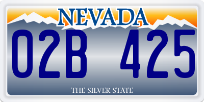 NV license plate 02B425