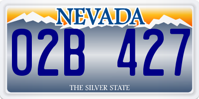 NV license plate 02B427