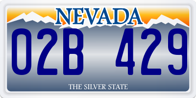 NV license plate 02B429