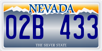 NV license plate 02B433