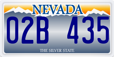 NV license plate 02B435