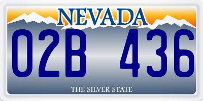 NV license plate 02B436