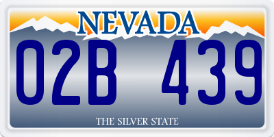 NV license plate 02B439