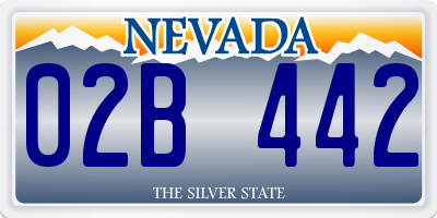 NV license plate 02B442