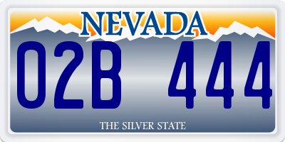 NV license plate 02B444