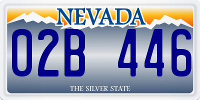 NV license plate 02B446