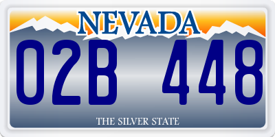 NV license plate 02B448