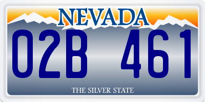 NV license plate 02B461