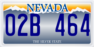 NV license plate 02B464