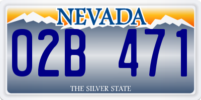 NV license plate 02B471