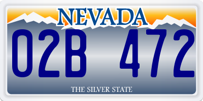 NV license plate 02B472