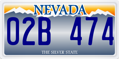 NV license plate 02B474
