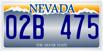 NV license plate 02B475